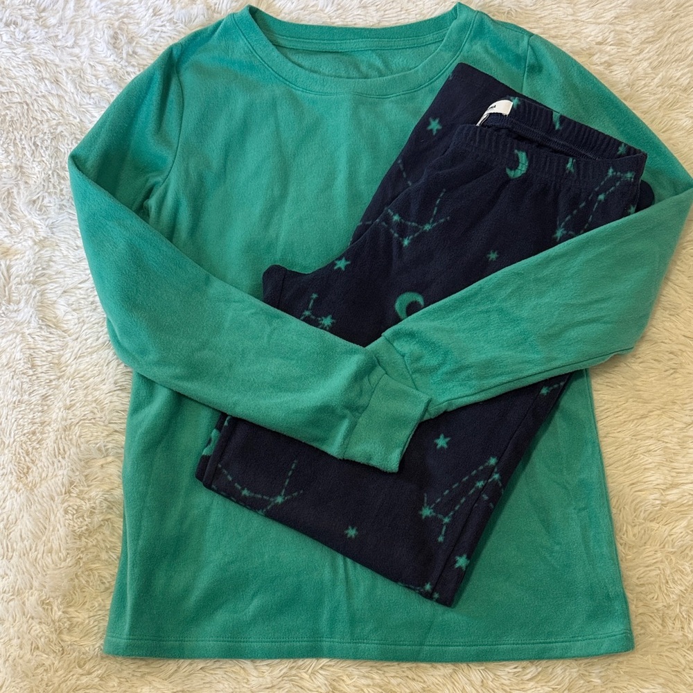 Teal and Navy Star Pajama Set